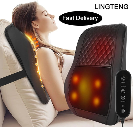 Lingteng Wireless Neck Back Shoulder Massager USB Rechargeable Deep Tissue