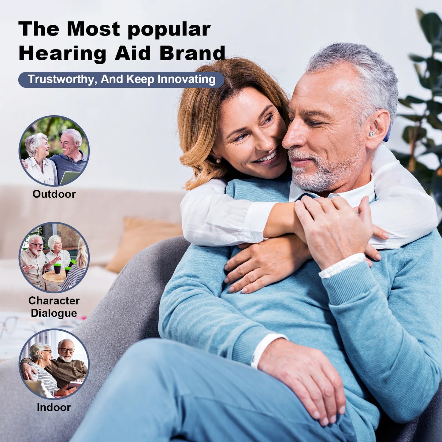K&FCOPTEE Behind The Ear Invisible Hearing Aids Rechargeable