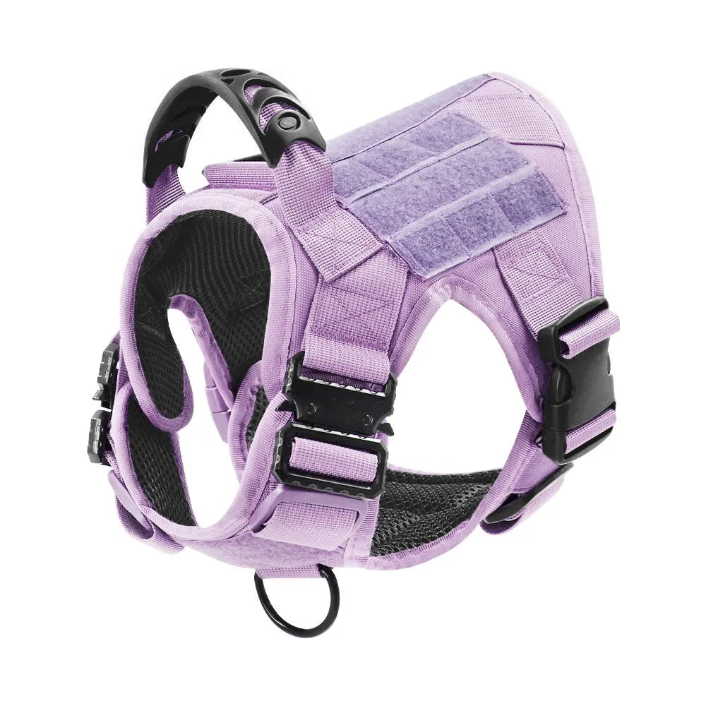 PETRAVEL Military Camouflage Dog Harness Adjustable Nylon Tactical Vest