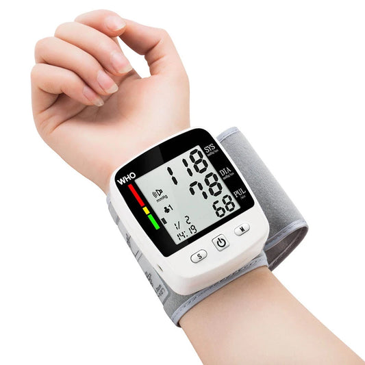 Takrol Rechargeable Wrist Blood Pressure Monitor With LCD Display