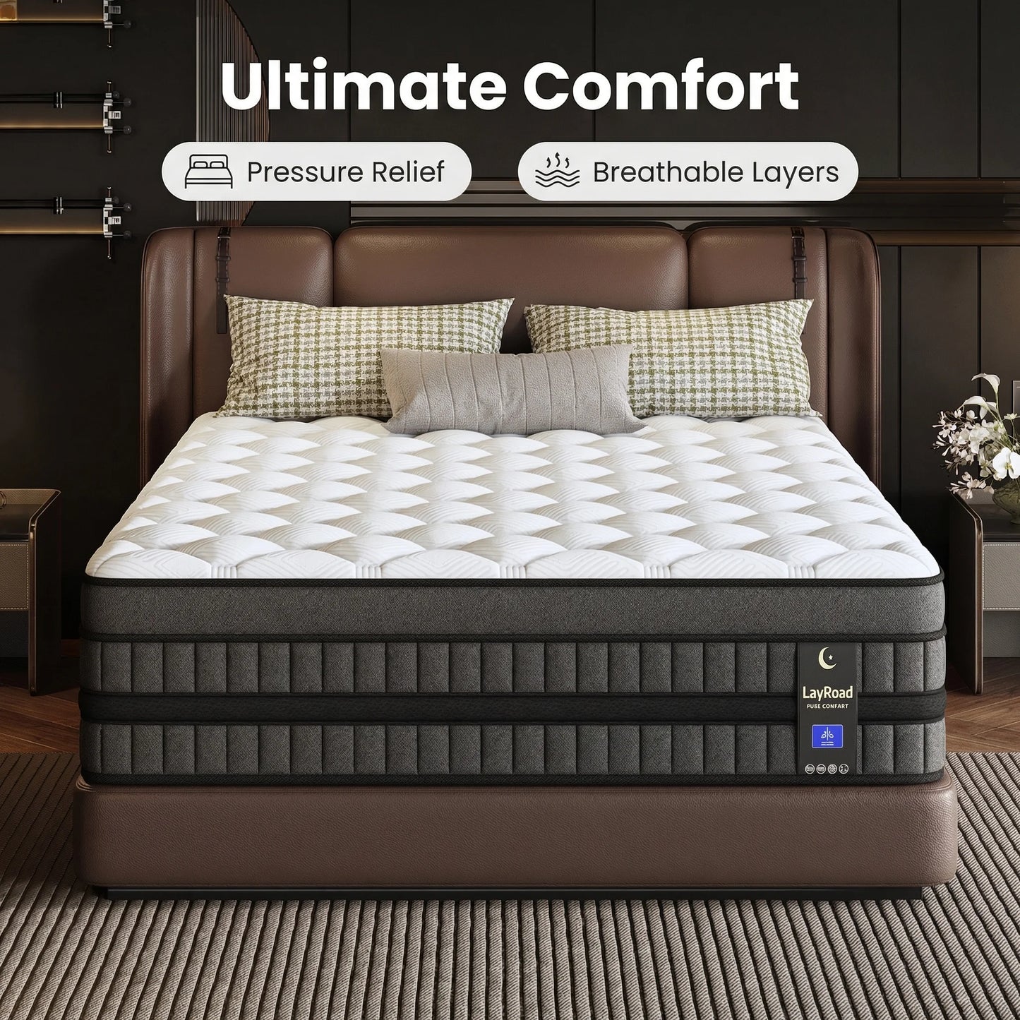 Hybrid Gel Memory Foam Mattress With Pocketed Springs Medium Firm
