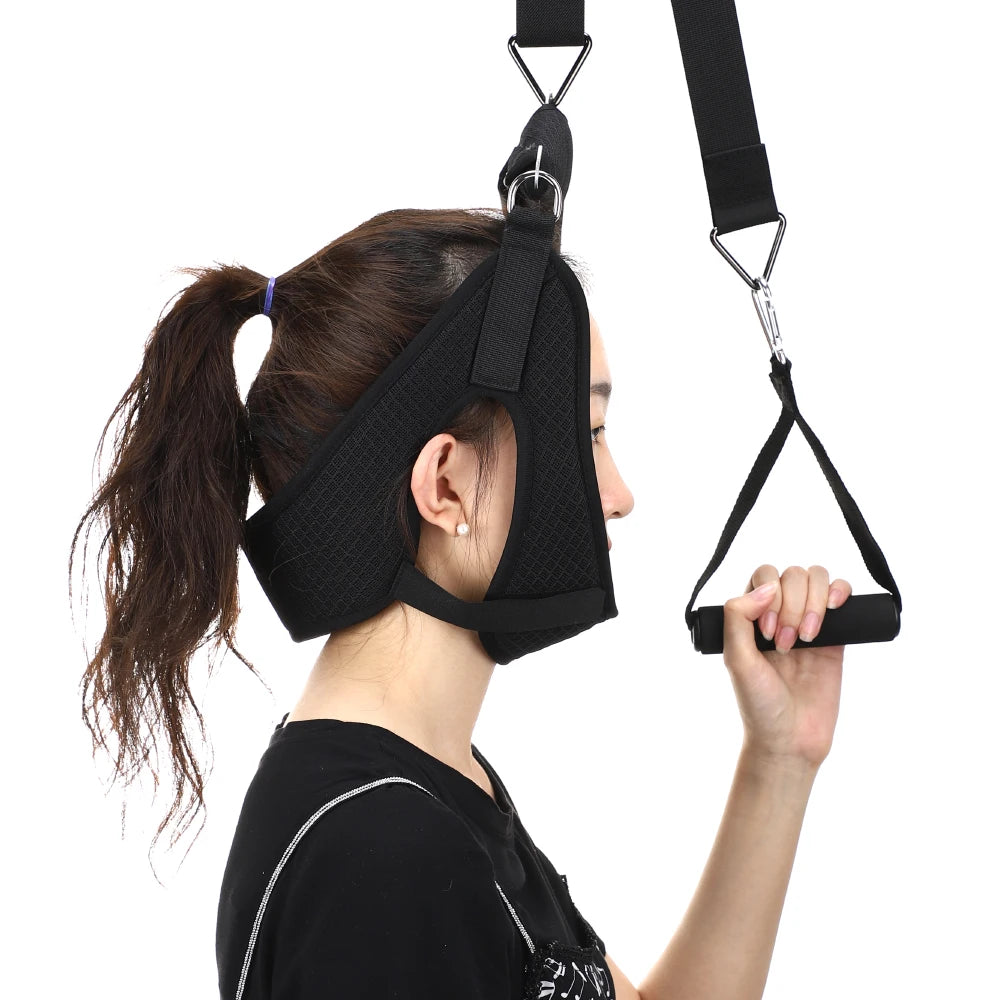 Cervical Neck Traction Device With Soft Stretching Belt Orthosis Adjustable