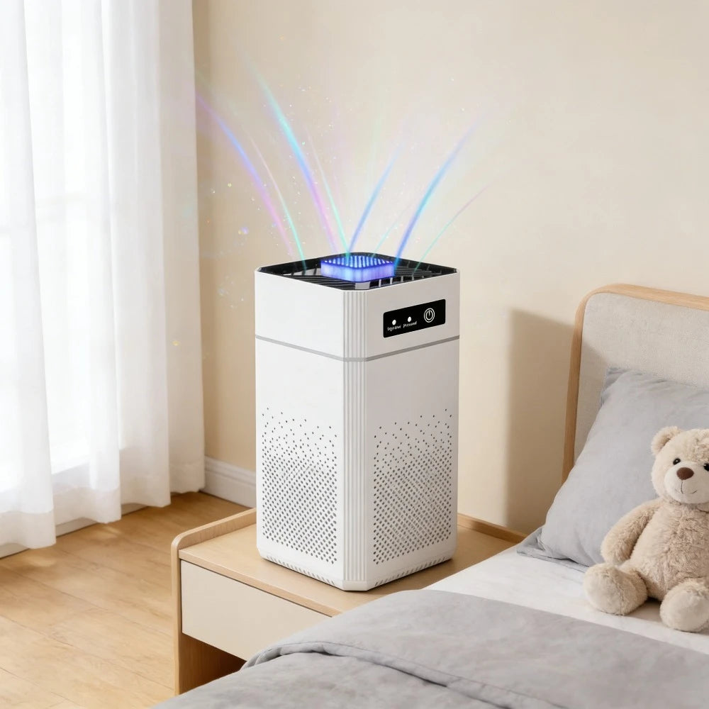 Air Purifier With HEPA Filter Quiet Sleep Mode 360 Degree Inlet Pet Room