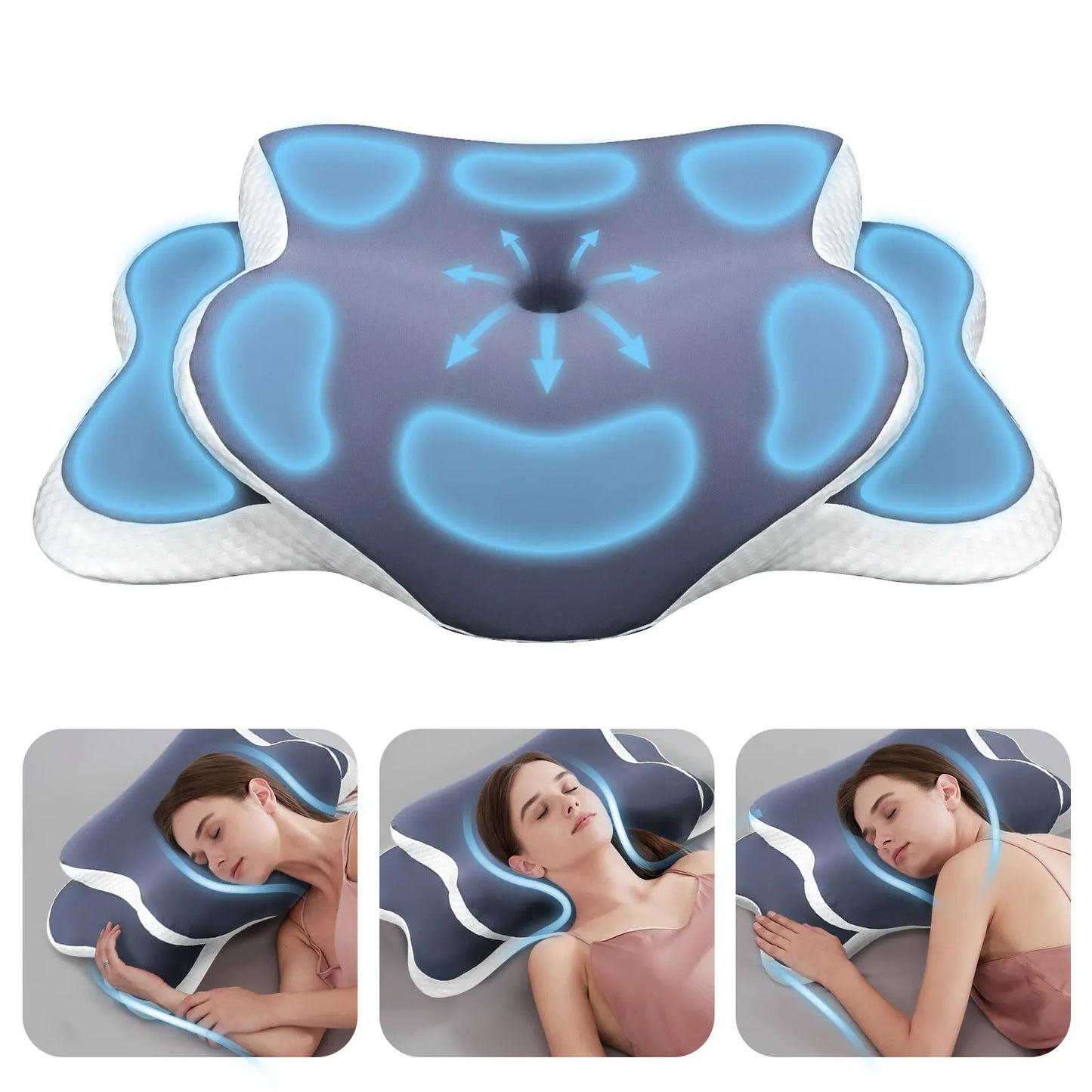 Memory Foam Cervical Pillow for Neck Support and Pain Relief
