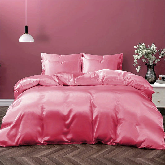 Satin Ultra-Soft Duvet Cover Set Three-Piece Bedding