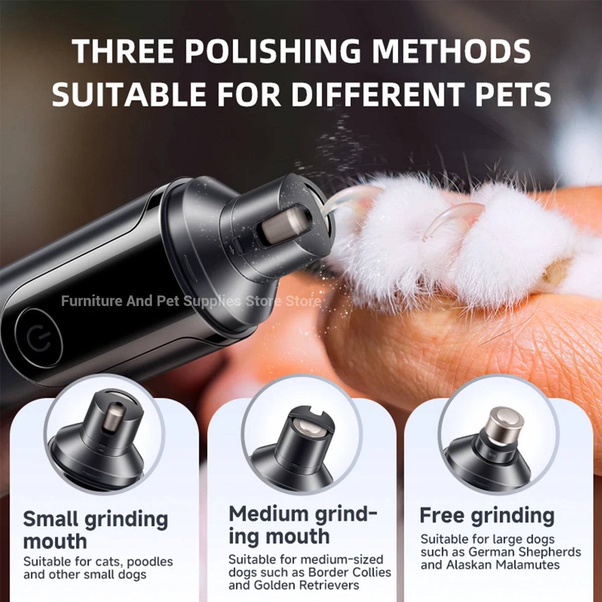 Electric Dog Nail Grinder USB Rechargeable Pet Nail Trimmers