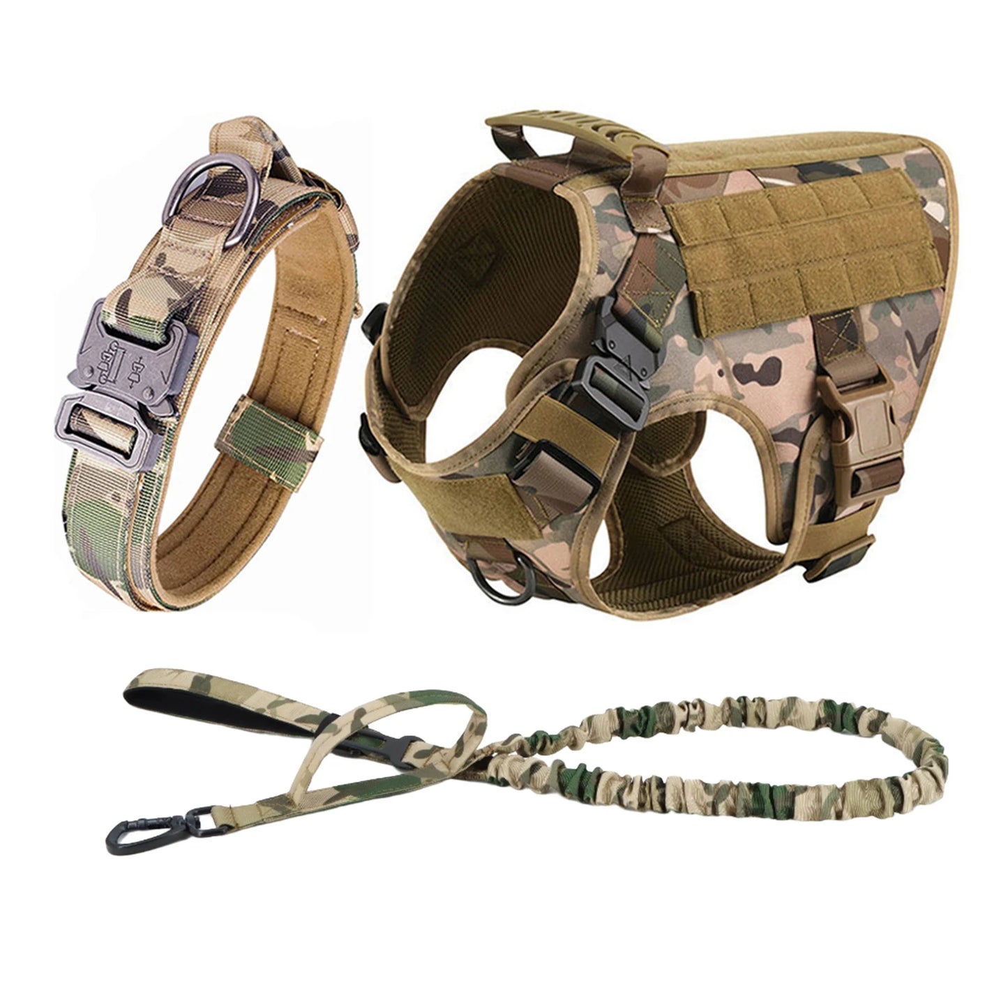 PETRAVEL CN Tactical Dog Harness Vest With Molle Pouches