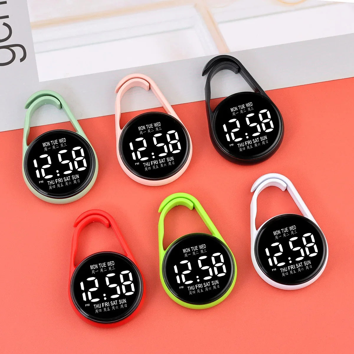 LED Hanging Watch Night Light Pocket Watch Digital Unisex