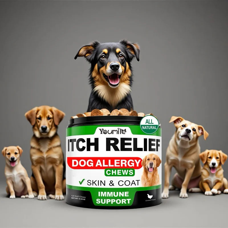 Youmile Dog Itch Relief Allergy Chews Immune Support Gut Health