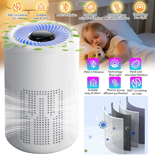 USB HEPA Air Purifier With Negative Ion For Home Use