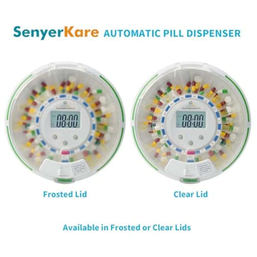 Automatic Pill Dispenser With Safety Lock And Alarm Light