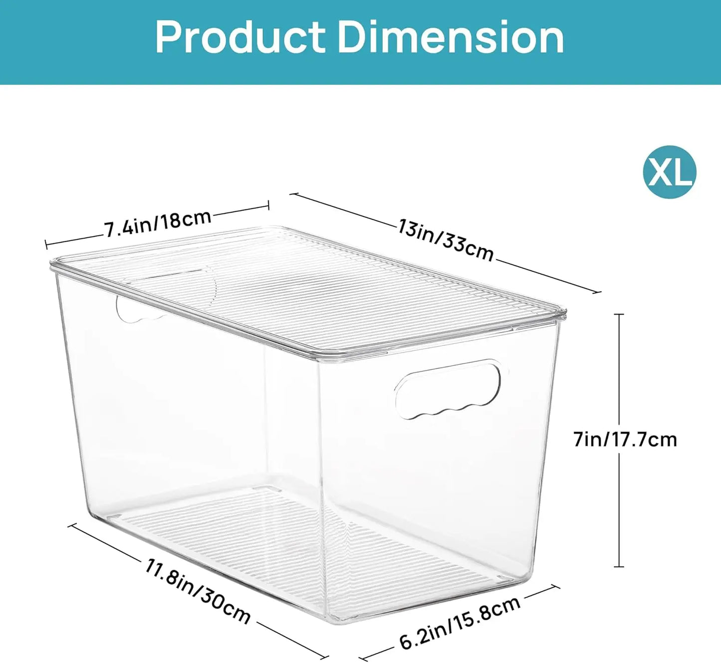Clear Stackable Storage Bins With Lids 8 Pack For Pantry