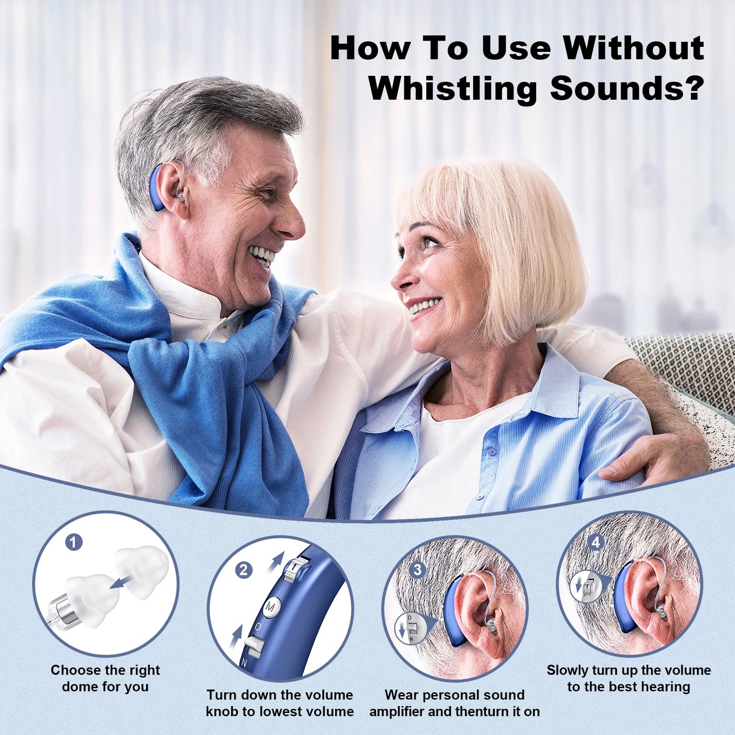 K&FCOPTEE Behind The Ear Invisible Hearing Aids Rechargeable