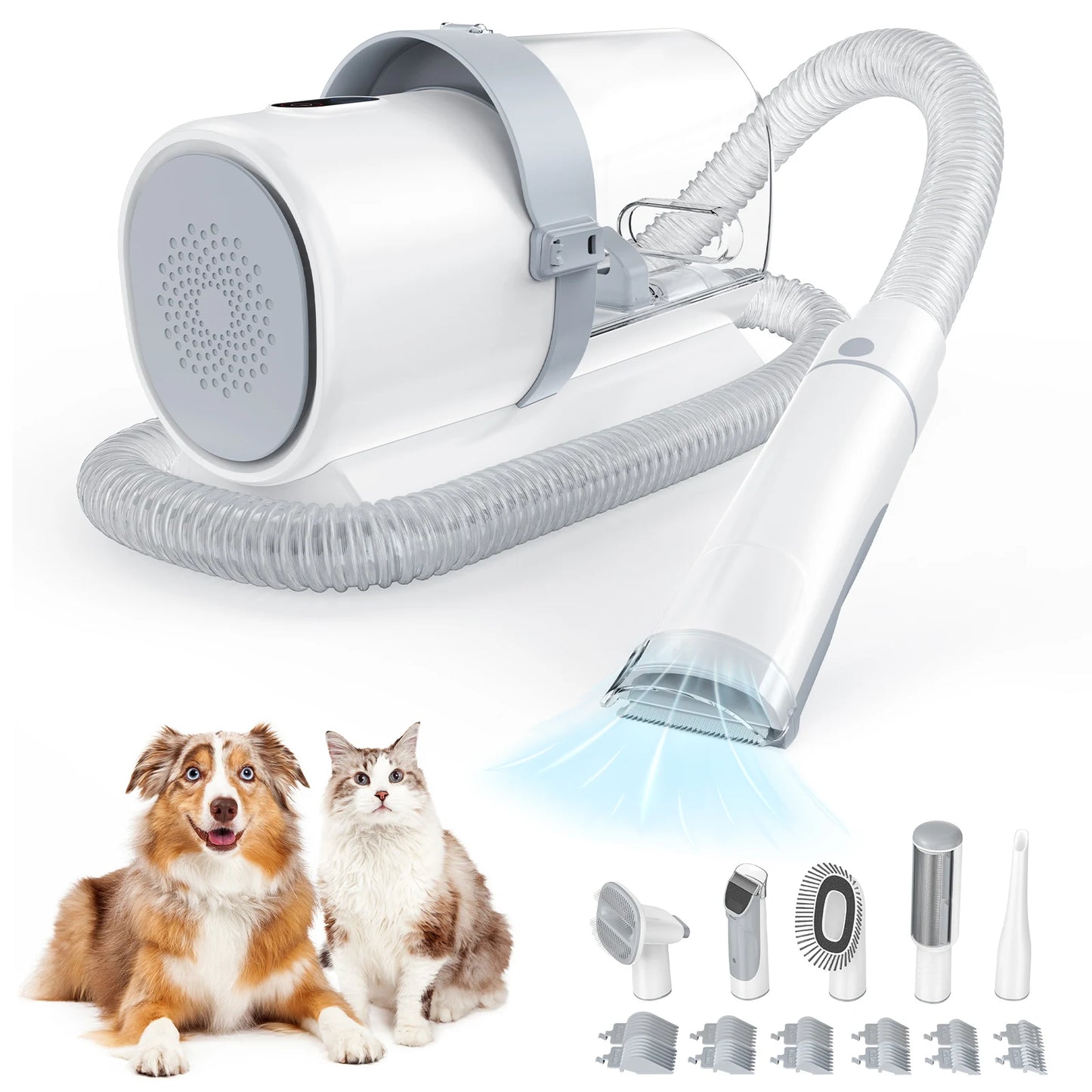Professional Pet Grooming Vacuum Kit With Suction Modes Cordless Clippers