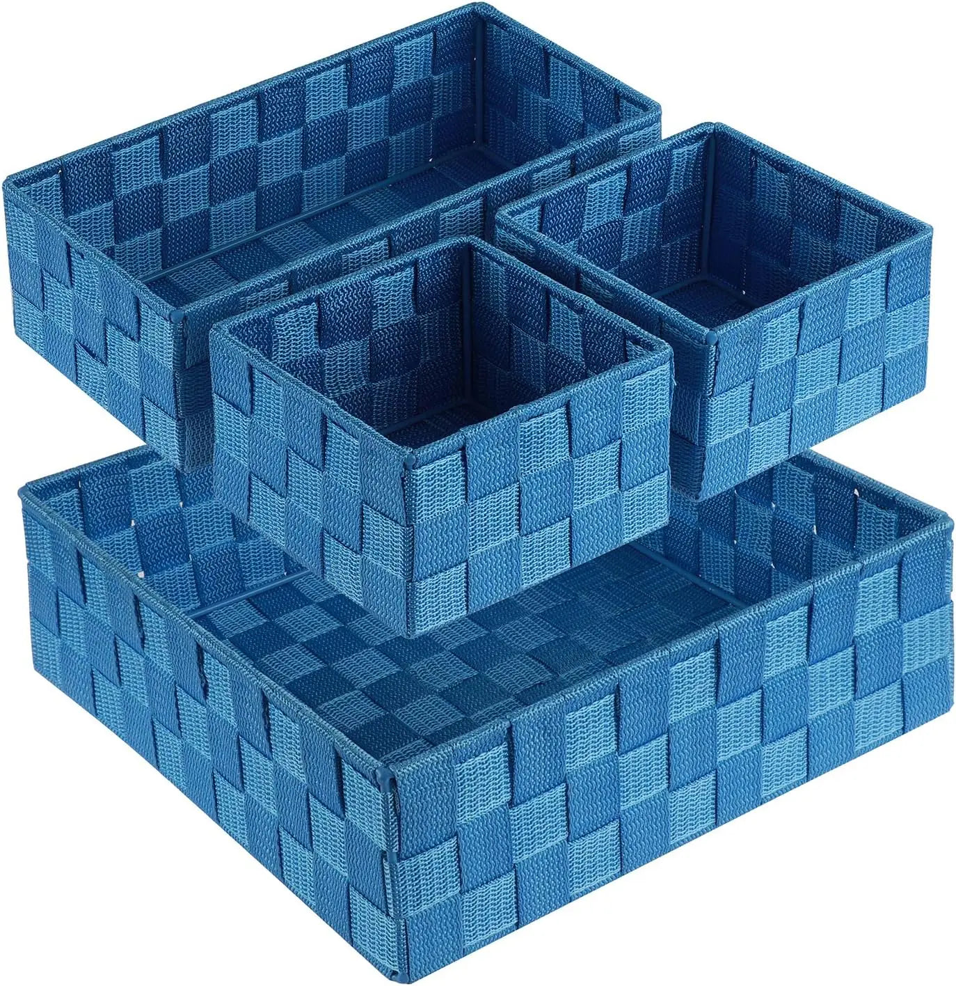 Woven Storage Basket Organizer Cube Box For Closets And Shelves