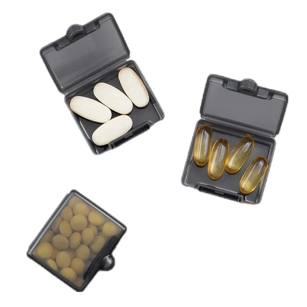 Dawndesslo 3 Pcs Portable Mini Pill Box Organizer Travel Companion