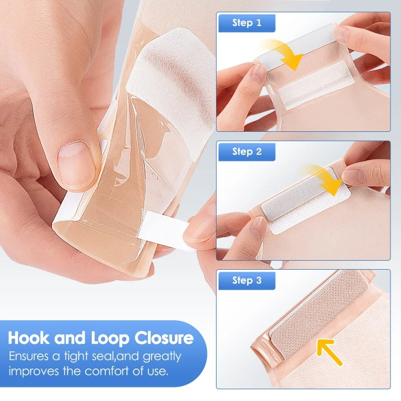 Cofoe Economical Drain Valve Colostomy Bags For Adults Clip Closure