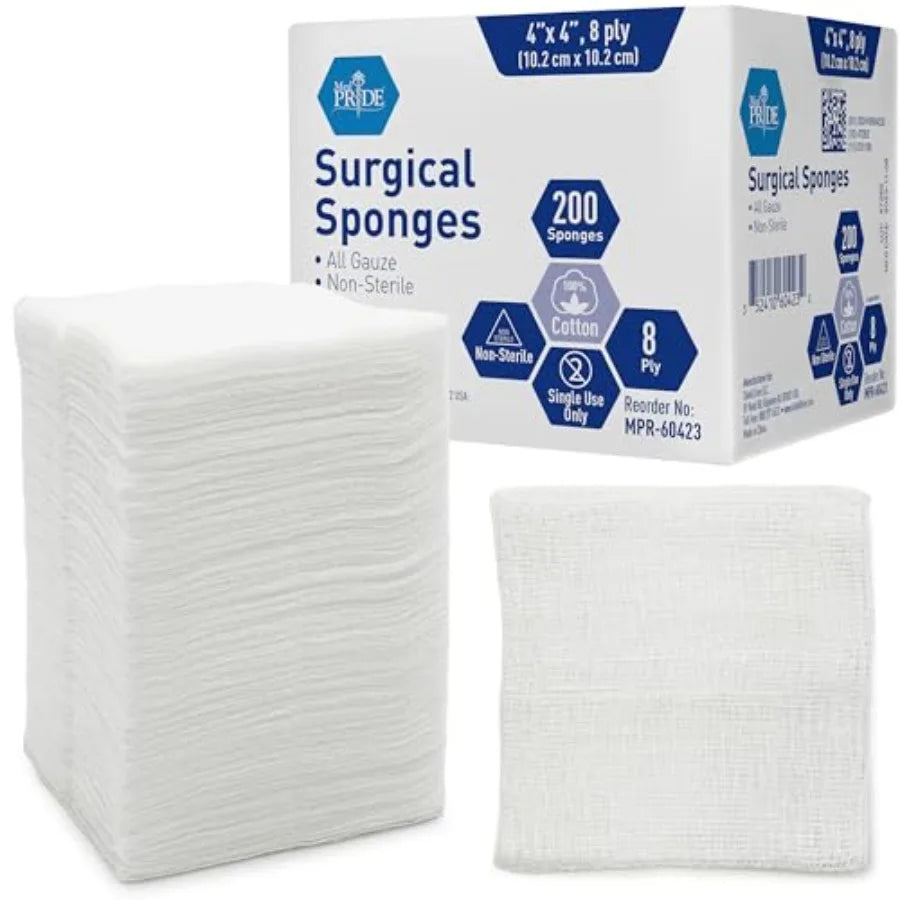 Med Pride Surgical Sponges Gauze Pads Nonsterile Wound Care
