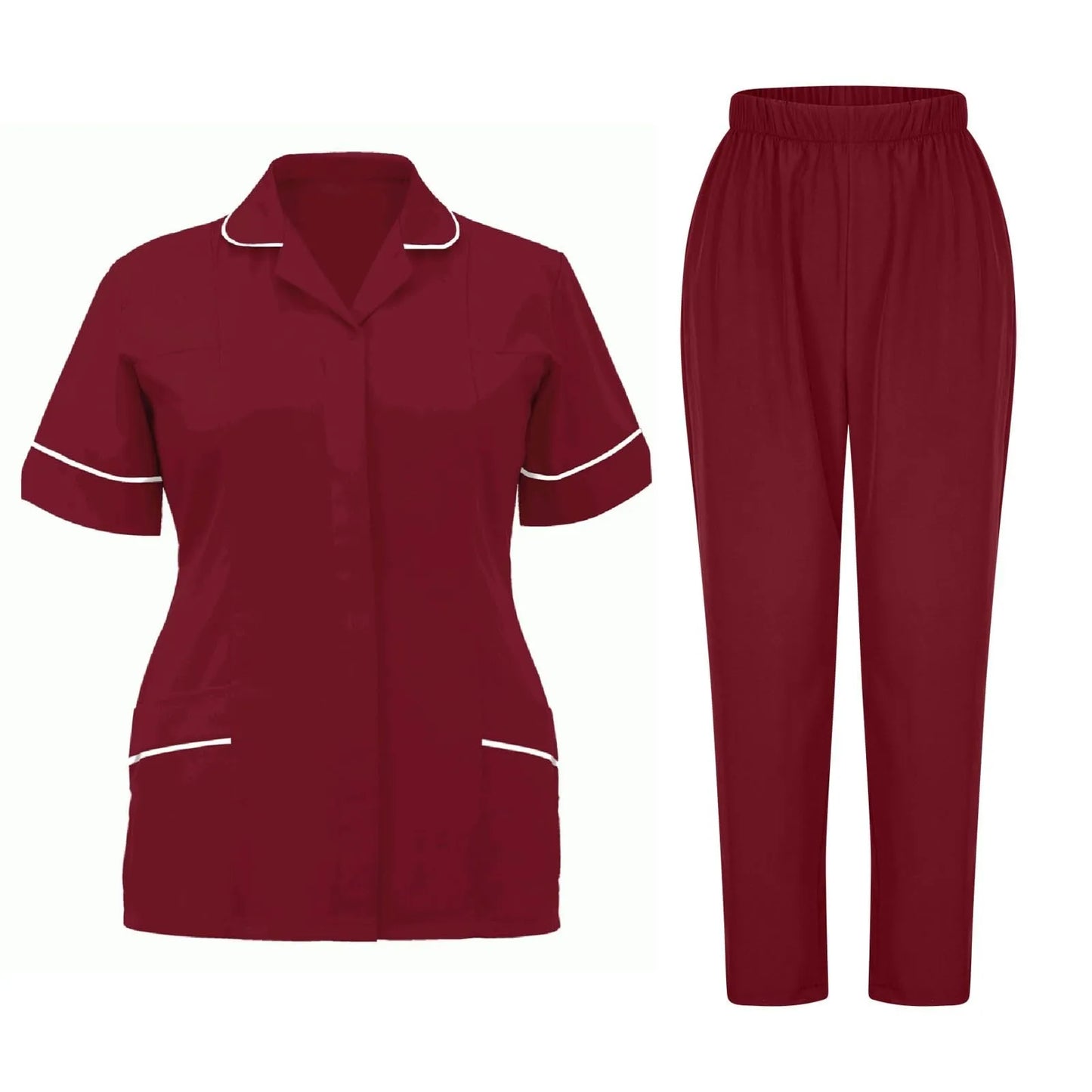Eillysevens Womens Nurse Uniform Quick Dry VNeck Pocket Scrub Set