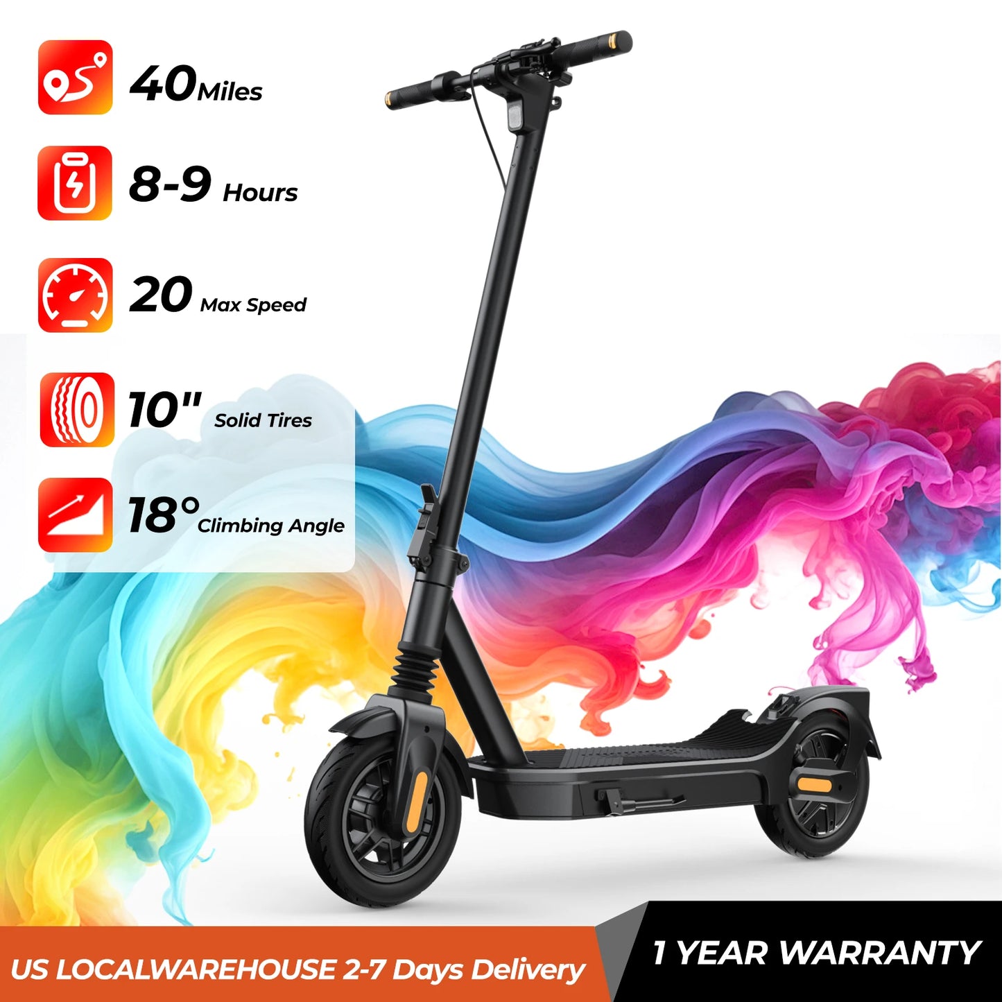 HeroPick 1000W Electric Scooter Foldable With Dual Suspension App Control