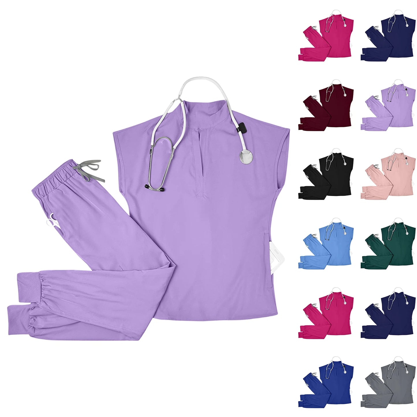 Breathable Durable Scrubs Set Top And Pants For Men