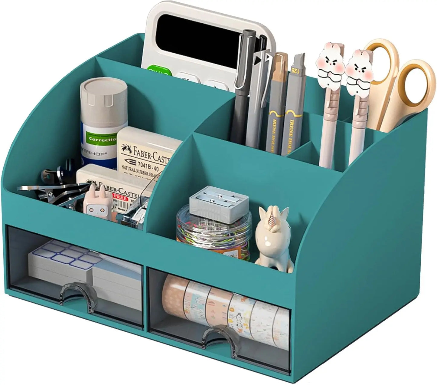 Desk Organizer Set With Pen Holder And Makeup Case