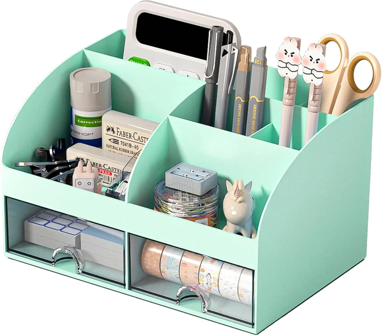Desk Organizer Set With Pen Holder And Makeup Case