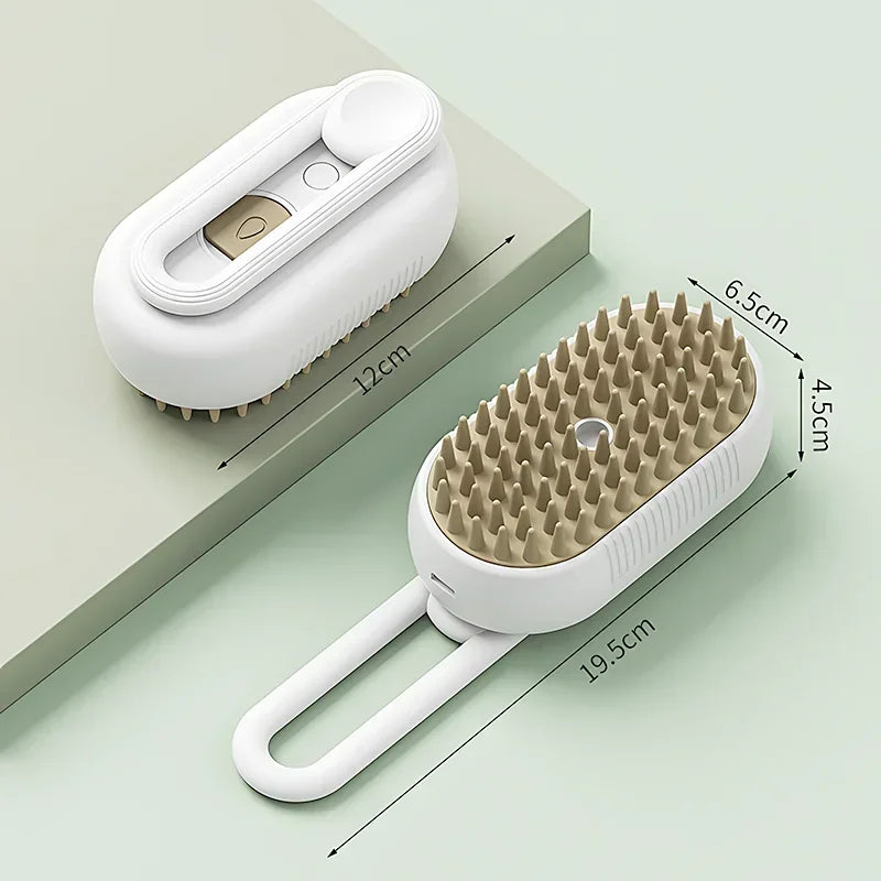 3 In 1 Electric Pet Hair Brush Steam Spray Groomer