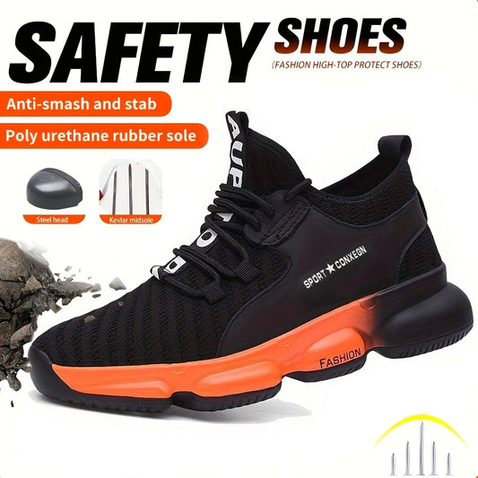 Anti-Smash Safety Shoes For Men With Breathable Puncture Resistance