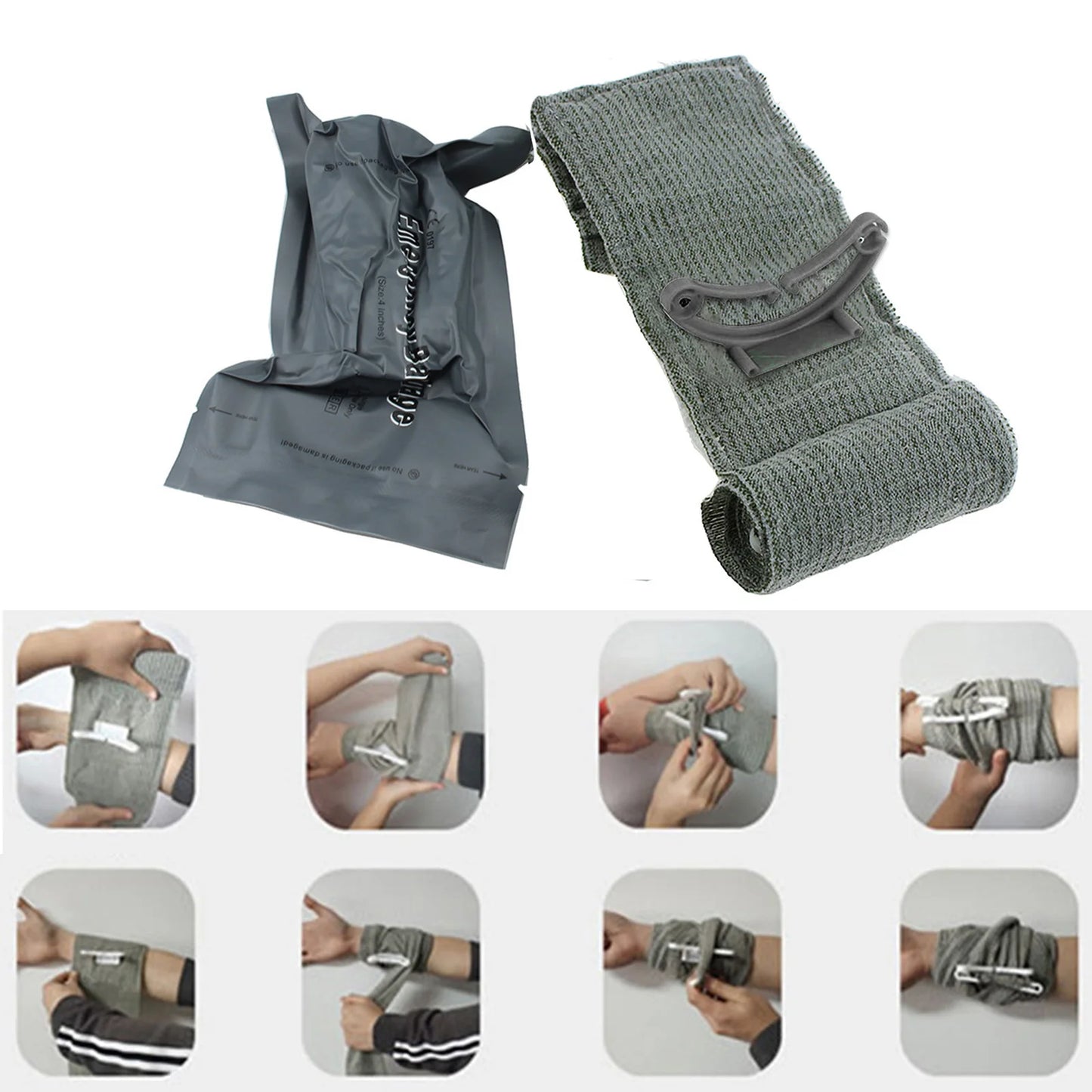 RZAHUAHU First Aid Trauma Tourniquet Hemostatic Bandage Outdoor Emergency