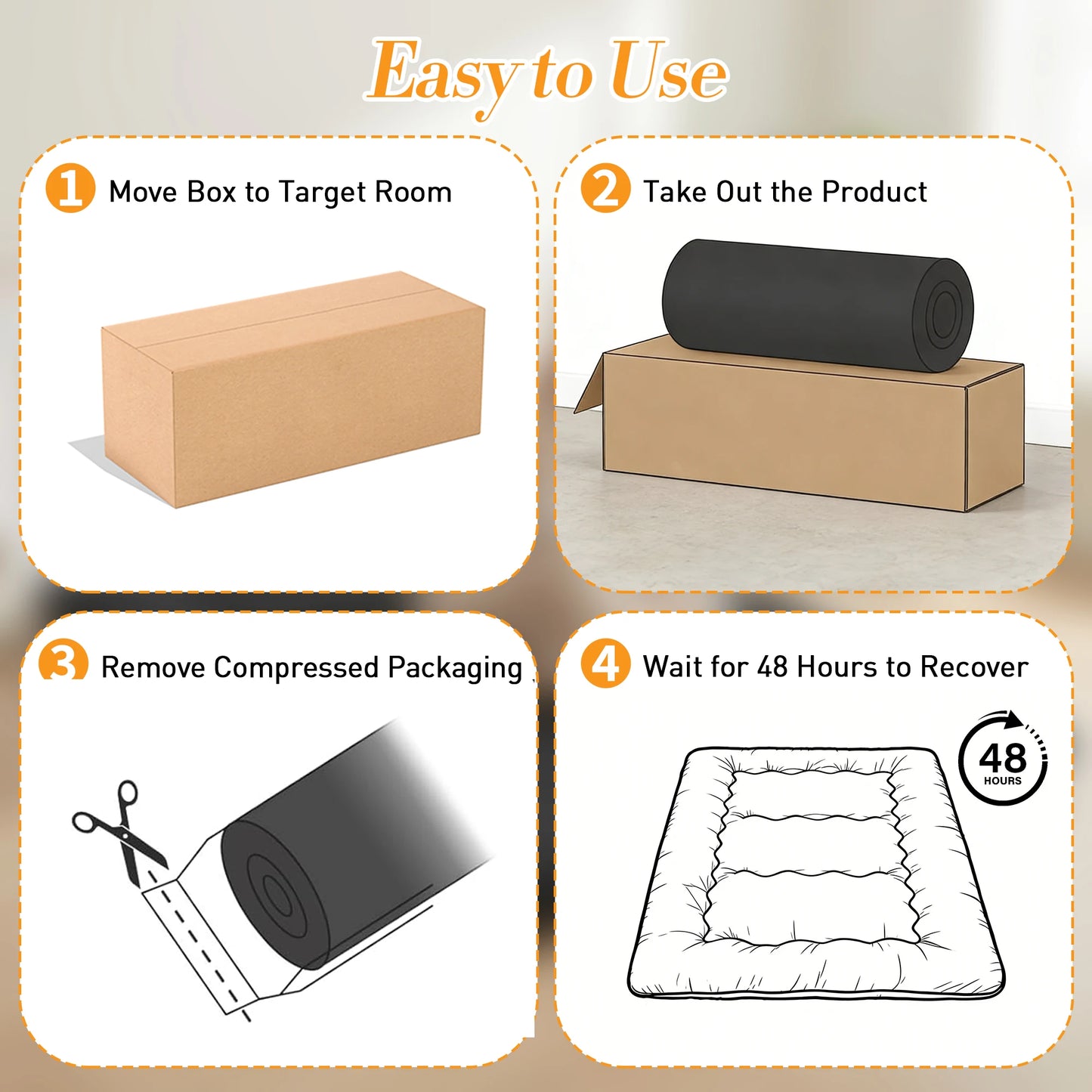 JHK Foldable Floor Mattress With Removable Washable Cover