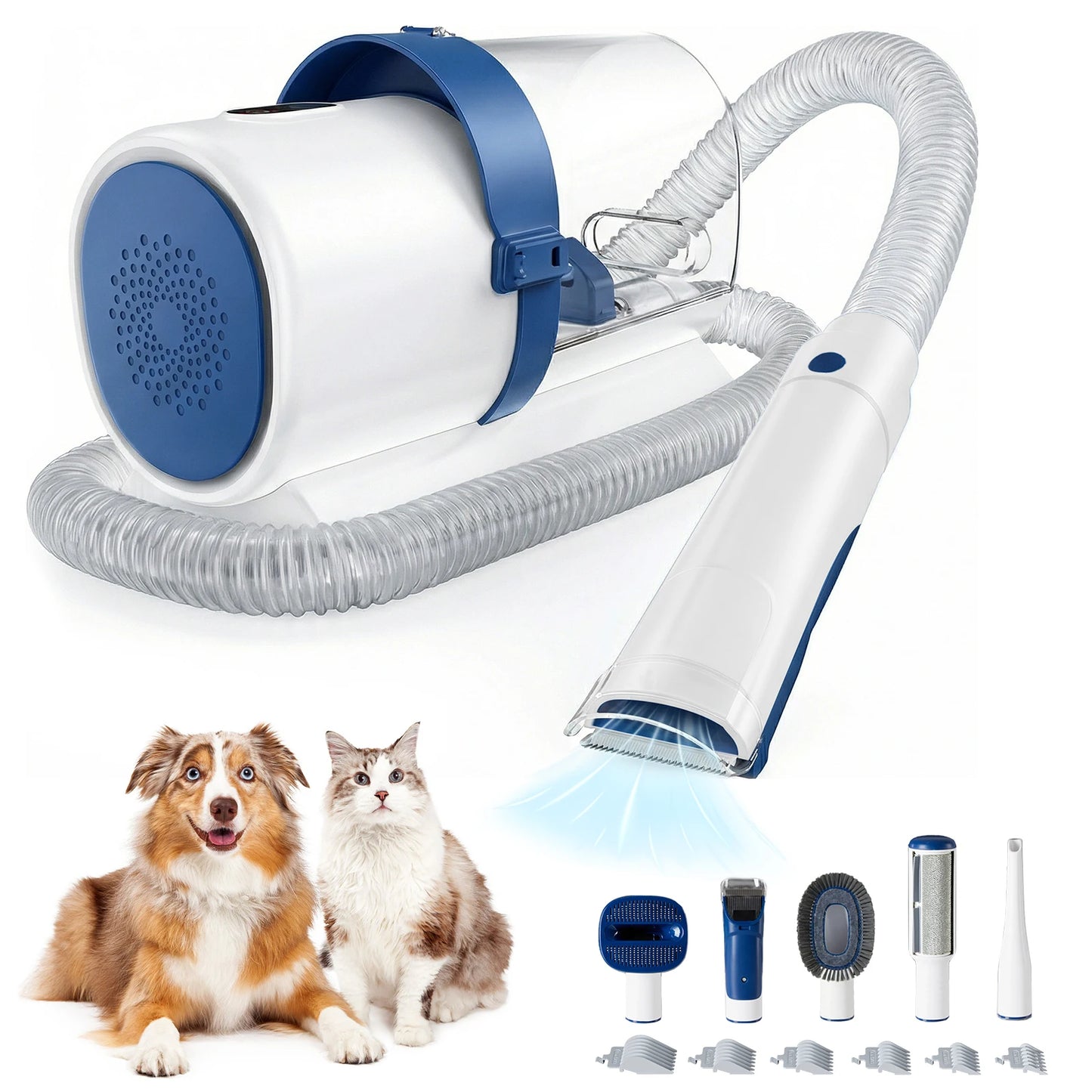 Professional Pet Grooming Vacuum Kit With Suction Modes Cordless Clippers