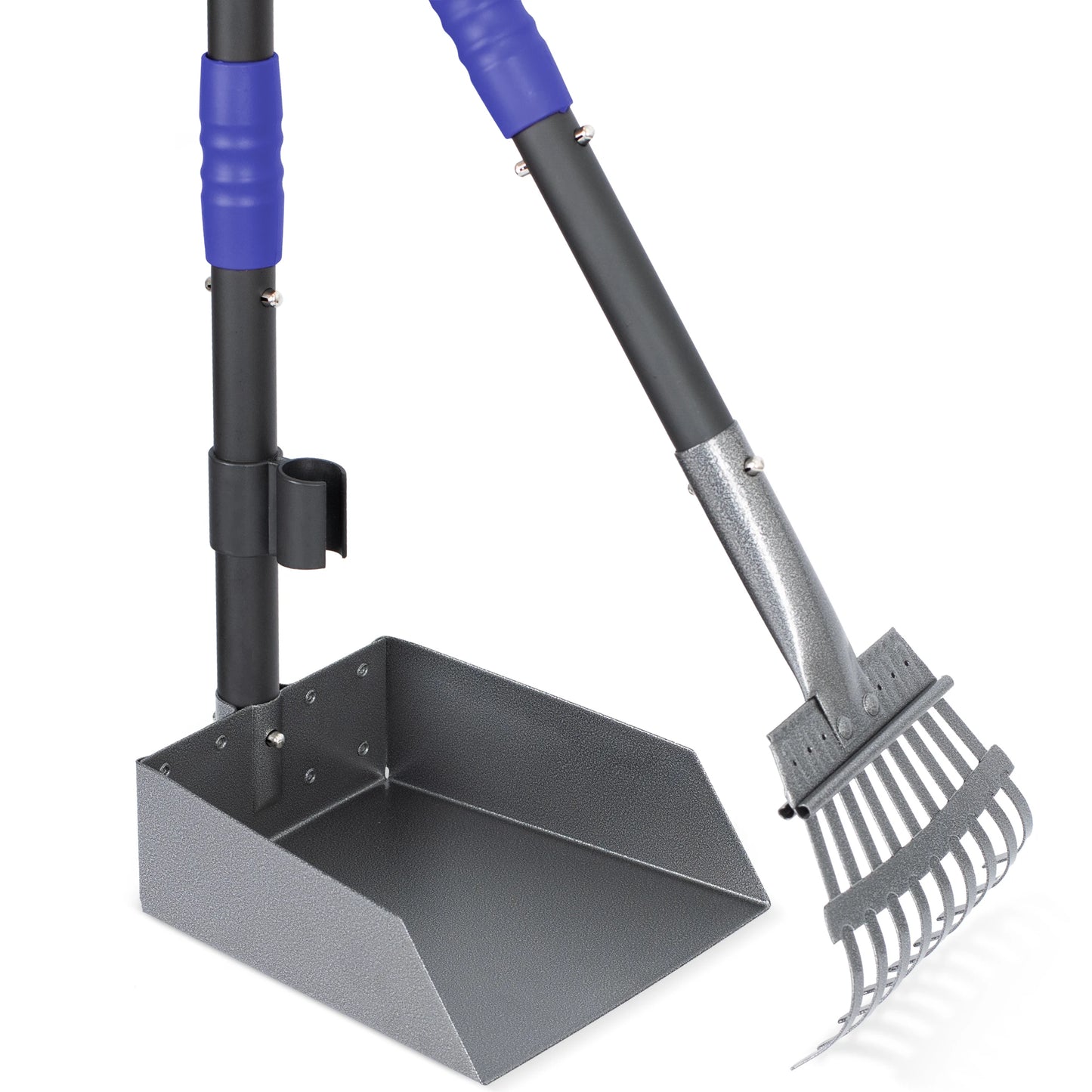 Dog Pooper Scooper Set With Long Adjustable Stainless Handles