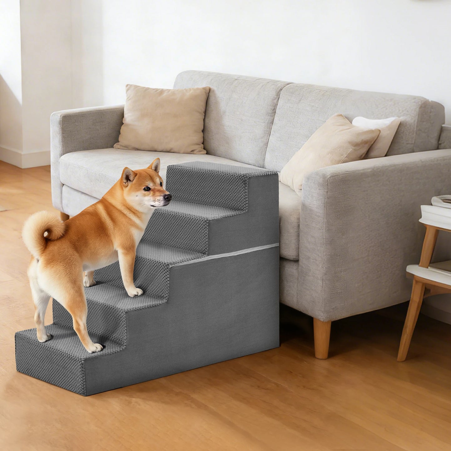 Foam Dog Stairs Ramp Right Angled For Small Dogs Indoor