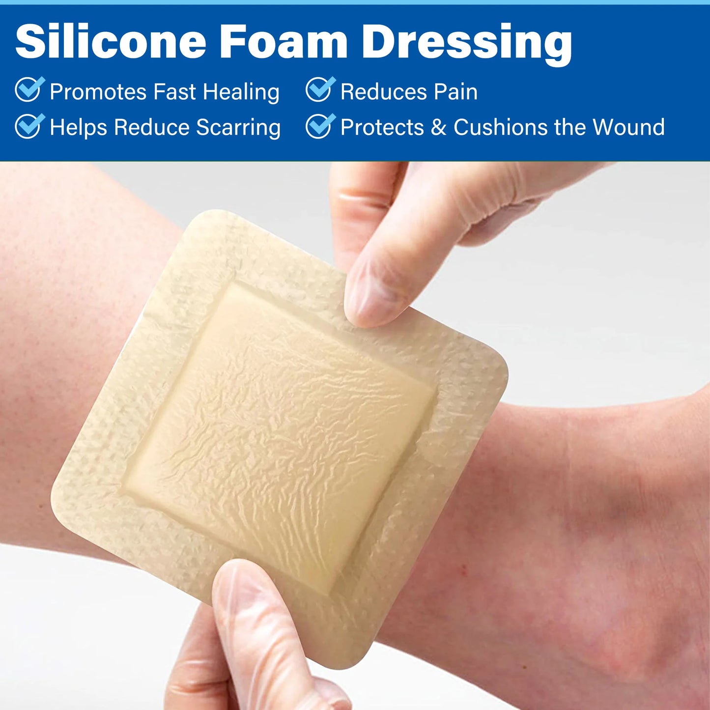 Silicone Foam Dressing Sterile Adhesive Wound Dressing For First Aid
