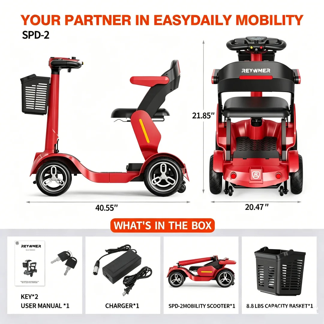 Spd 2 Foldable All Terrain Mobility Scooter For Adults And Seniors