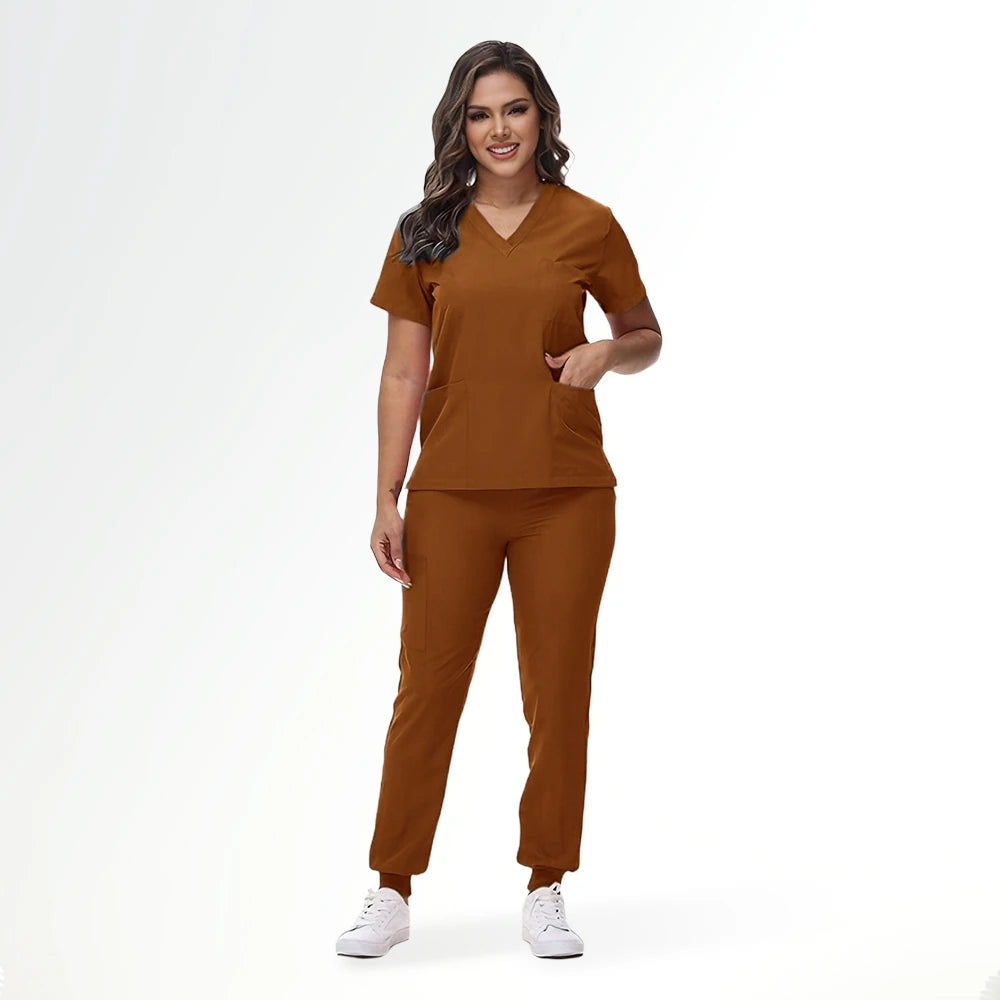 BAISITIMPLE Stretchy Medical Scrubs Uniform for Doctors and Nurses