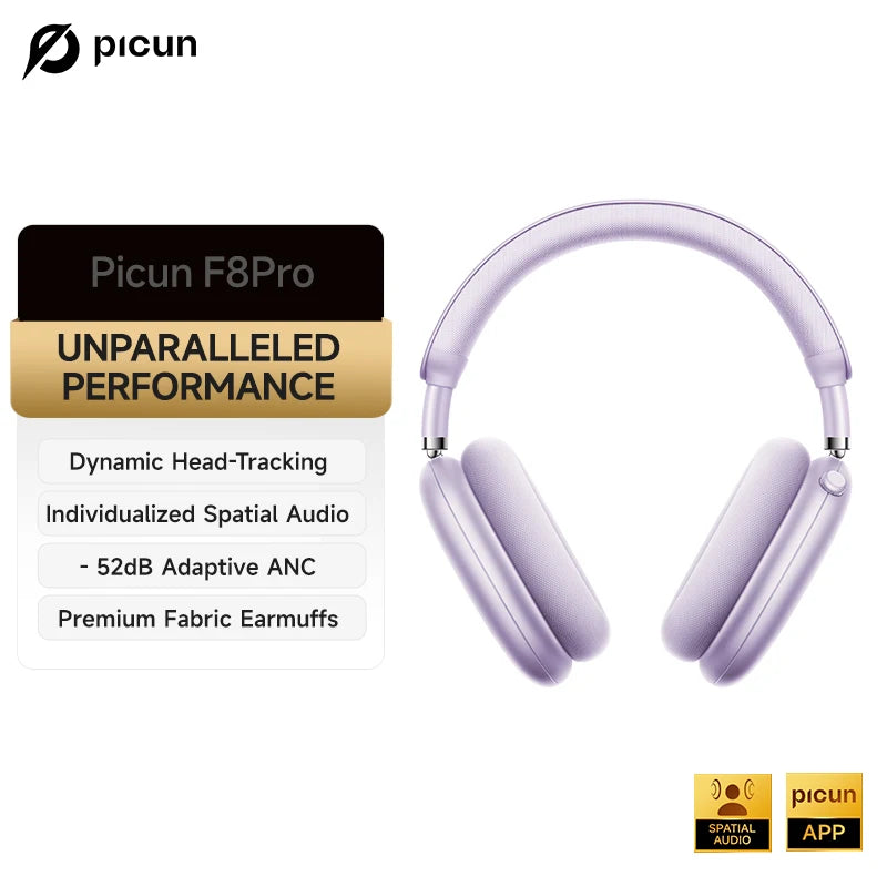 Picun F8 Pro Wireless ANC Headphones With Spatial Audio