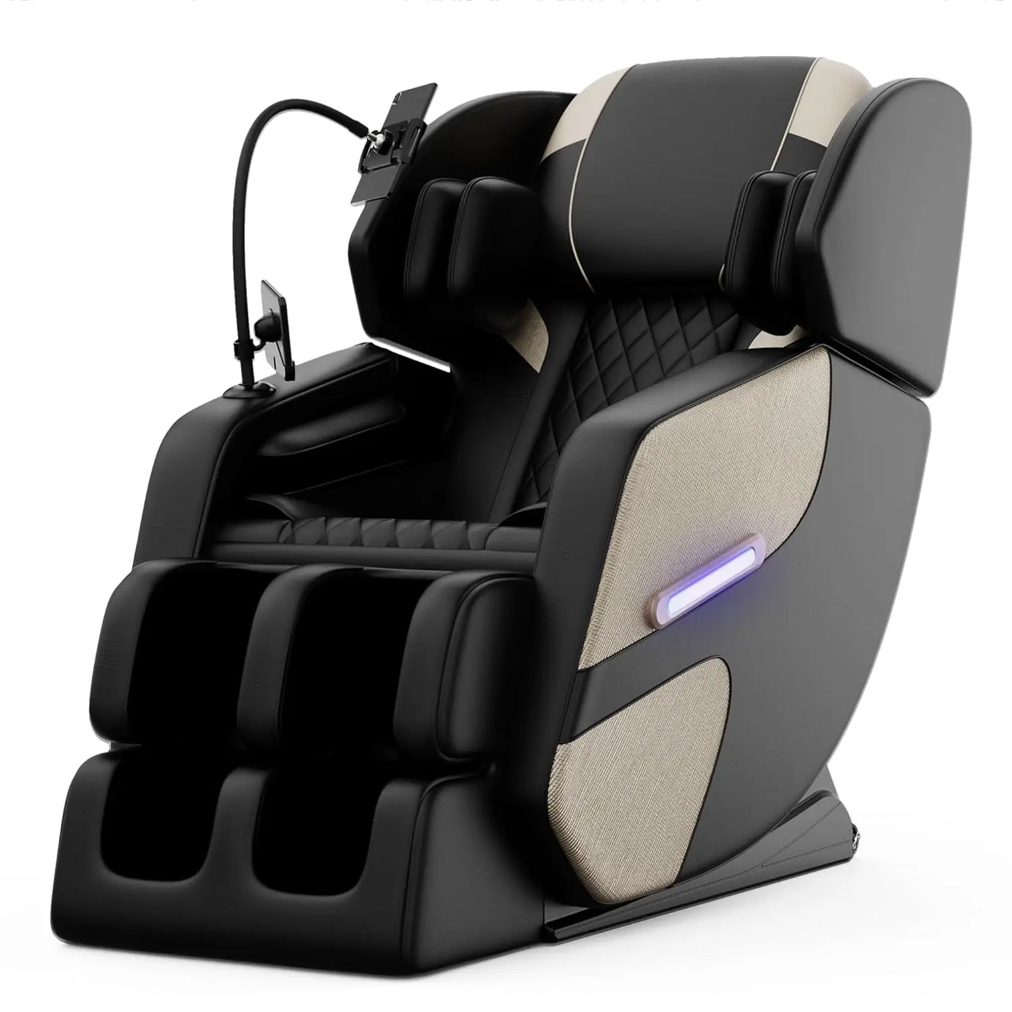 Zero Gravity Leather Massage Chair With Auto Modes And Airbags