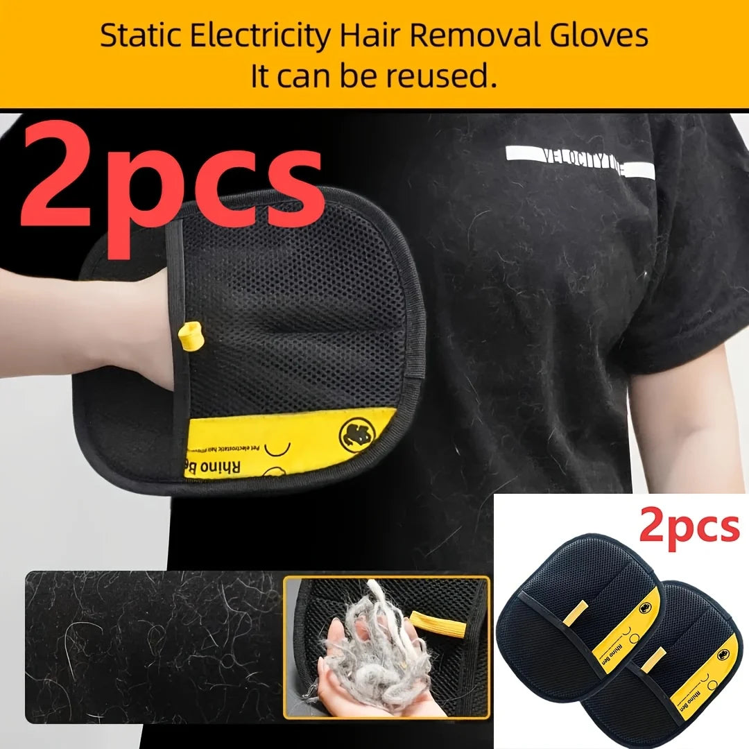 Pet Hair Removal Gloves Double Sided Grooming Anti Shedding Tools