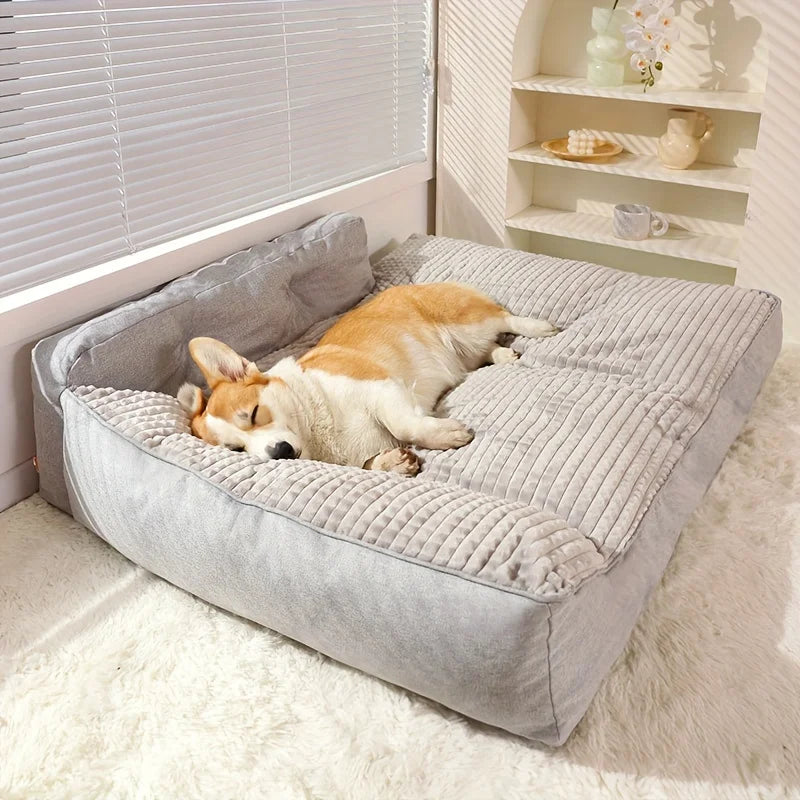 Pet Bed Kennel Non Slip Winter Warm Machine Washable Cushion for Cats and Dogs