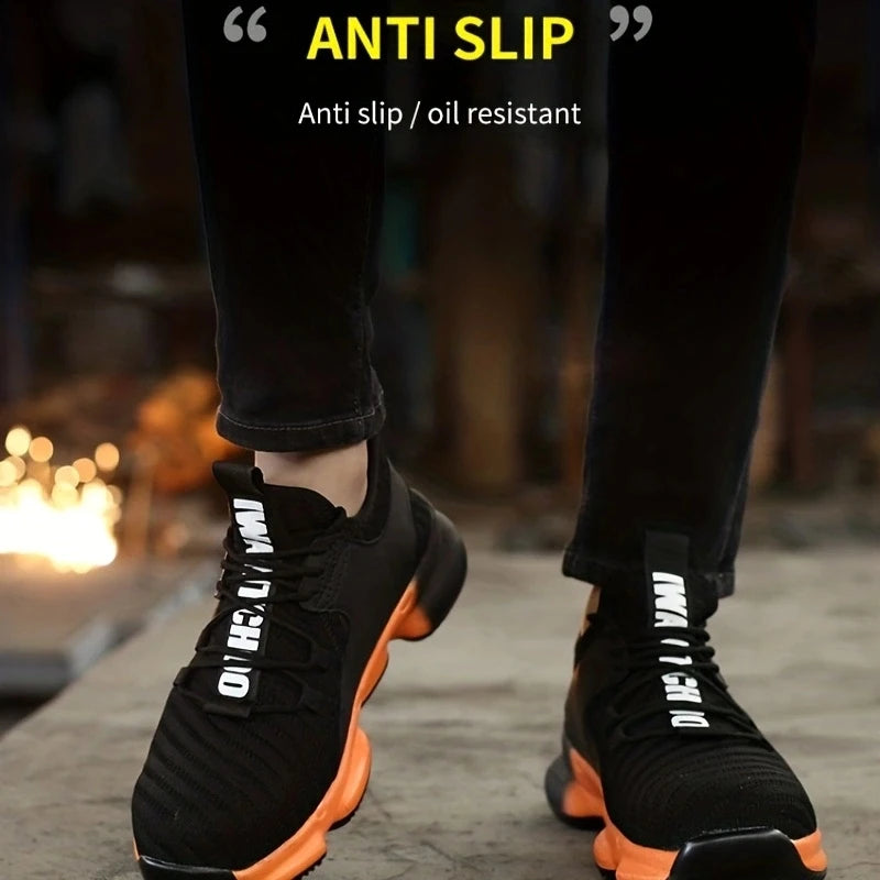 Anti-Smash Safety Shoes For Men With Breathable Puncture Resistance