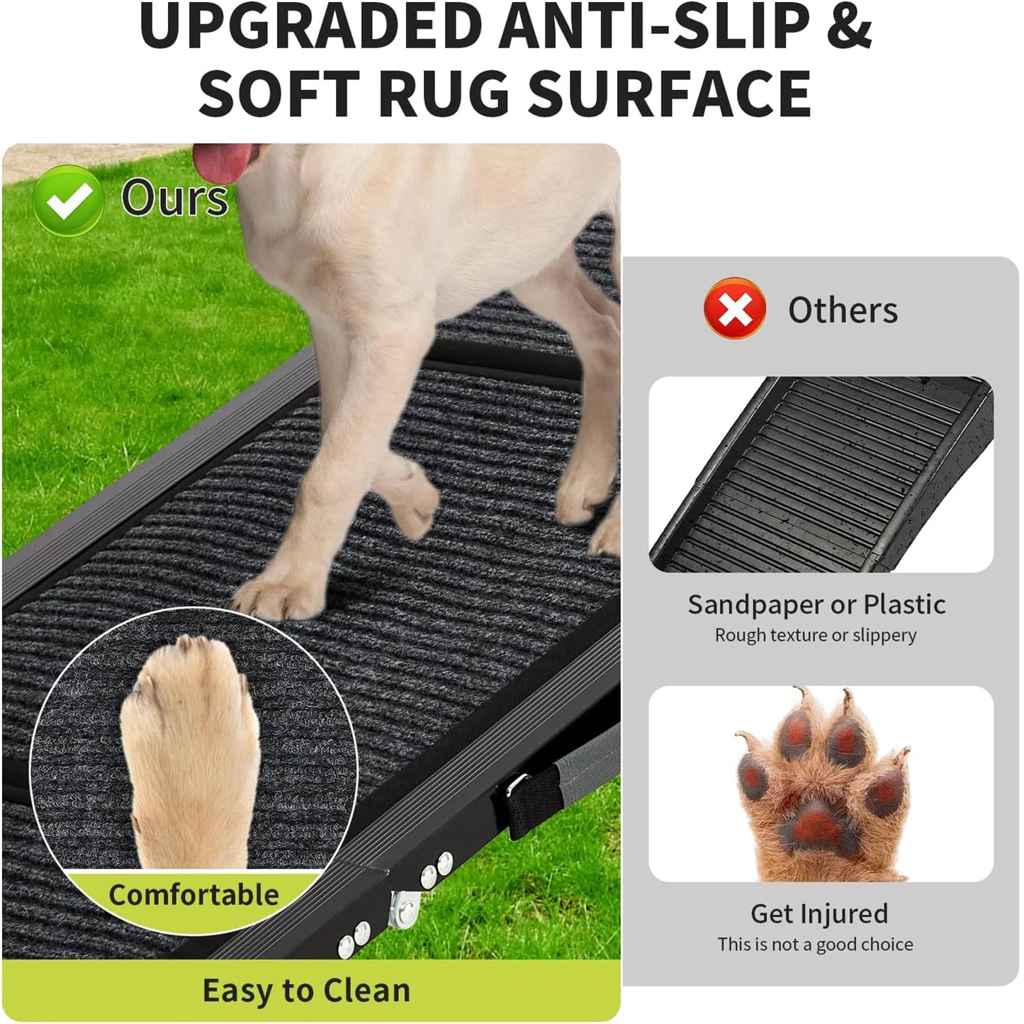 HiMISS Upgraded Dog Ramp For Cars Folding Pet Ramp