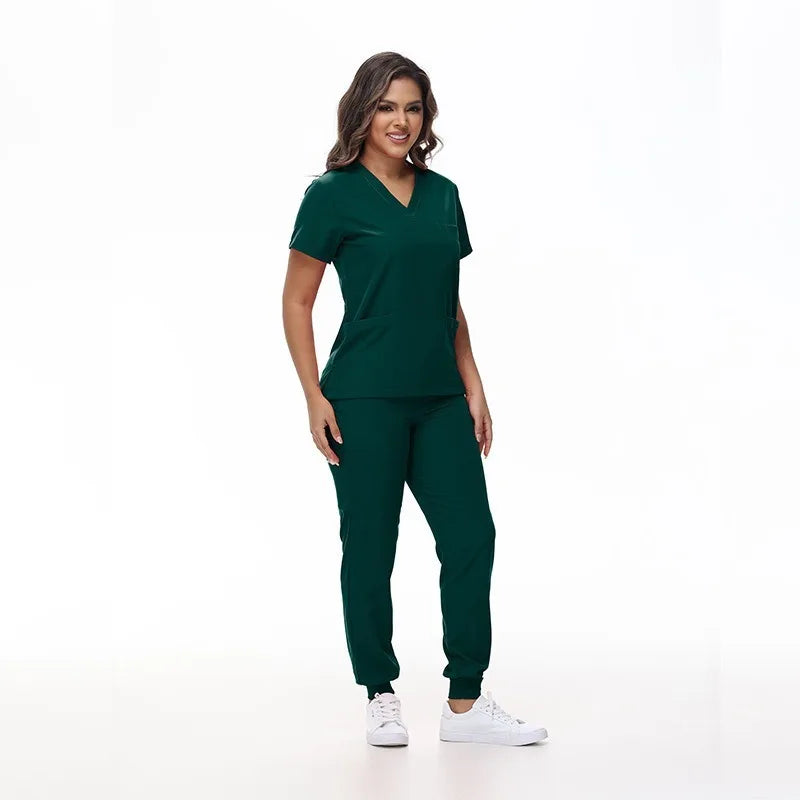 BAISITIMPLE Stretchy Medical Scrubs Uniform for Doctors and Nurses