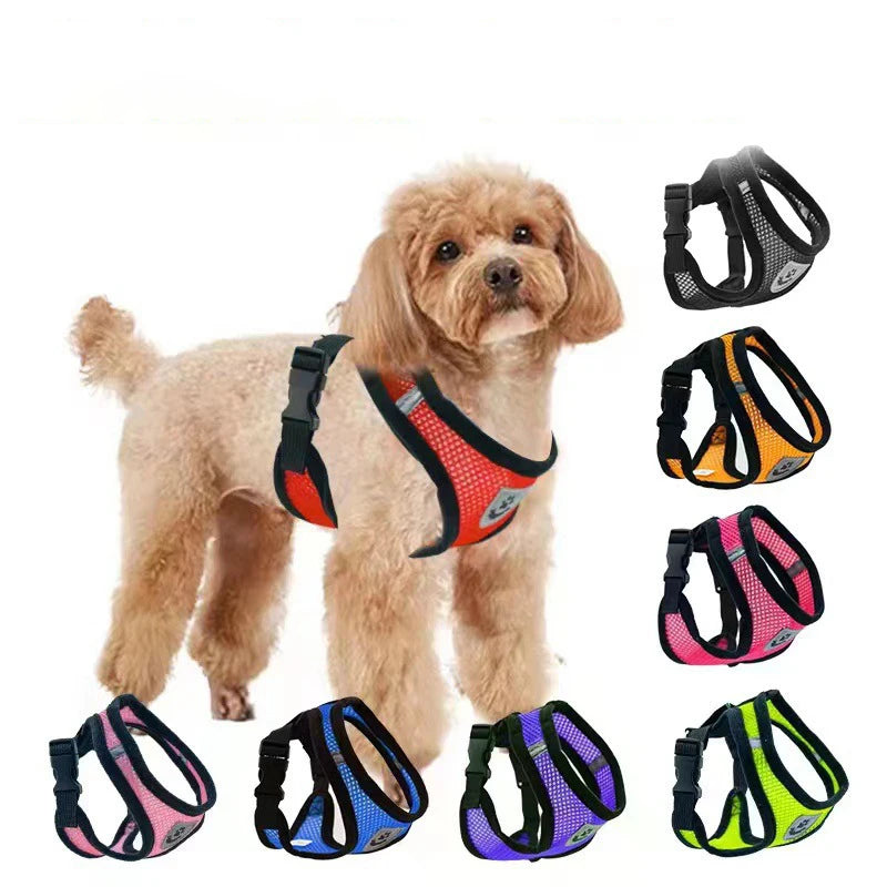 Breathable Dog Harness Chest And Back Set For Outdoor Use