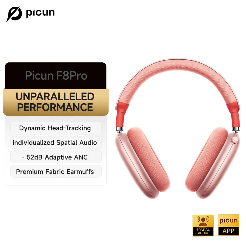 Picun F8 Pro Wireless ANC Headphones With Spatial Audio
