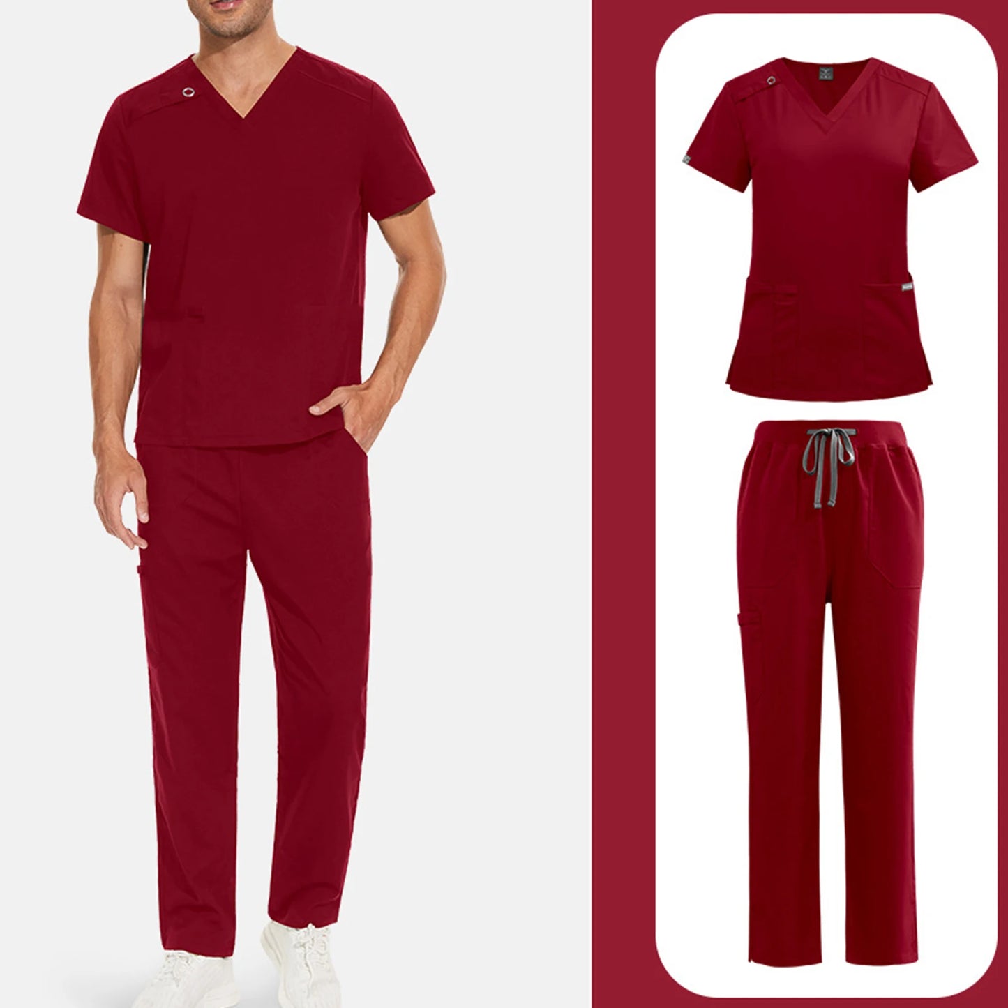 Medical Uniform Scrubs Set Unisex Dentist Veterinary