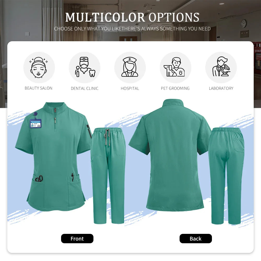 Rubucc Medical Scrubs Set for Women Unisex Nursing Uniforms