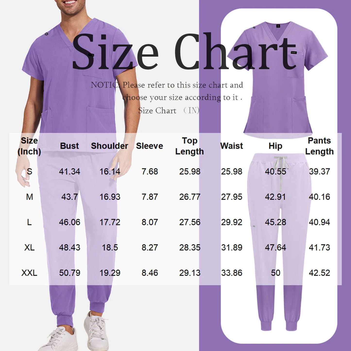 Nurse Scrub Unisex Medical Uniform Set Short Sleeve