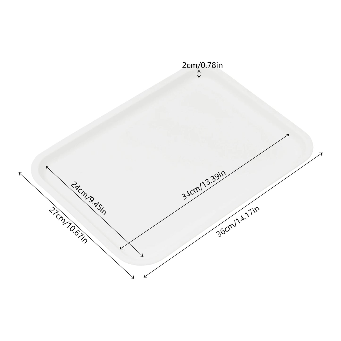 Bymaocar Rectangular Stackable Serving Trays 24 Pcs Food Service